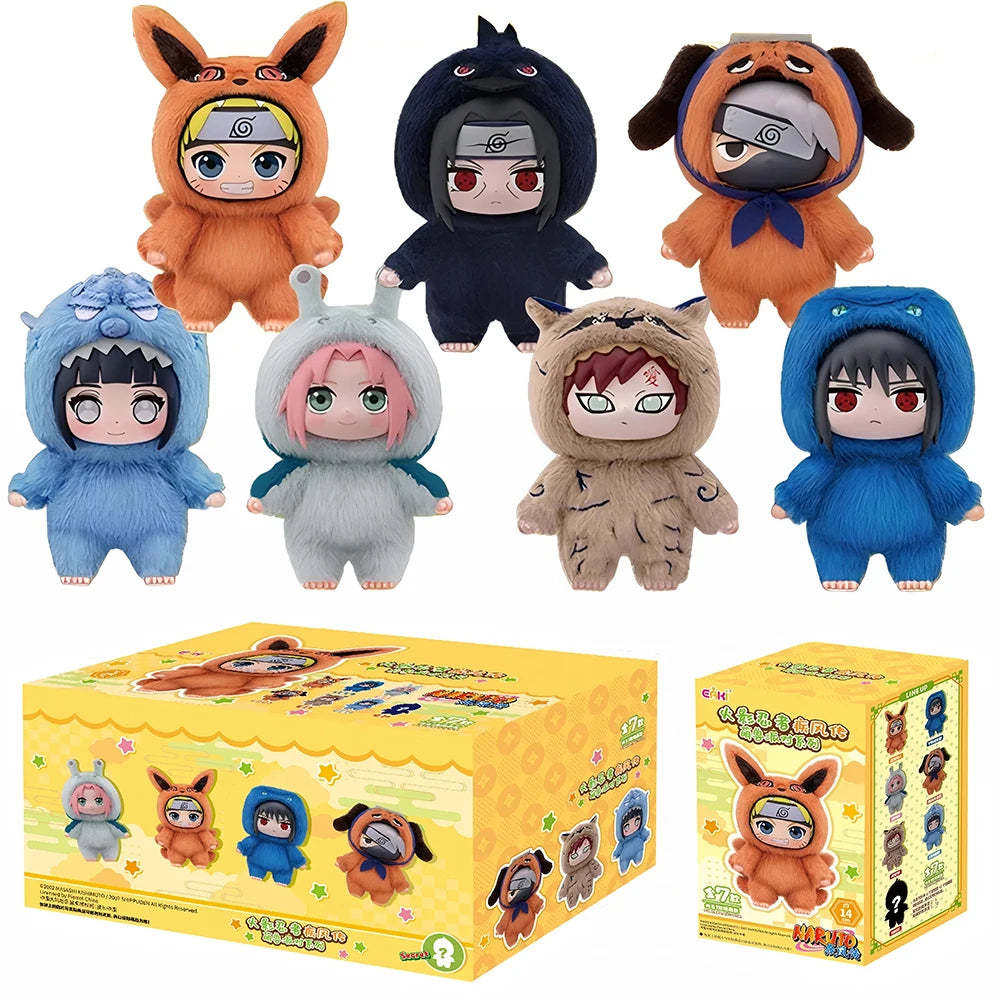 Pelúcias Naruto Mini Ninjas Fofinhos em Fantasias Divertidas! Colecionáveis Chibi com Acabamento Premium