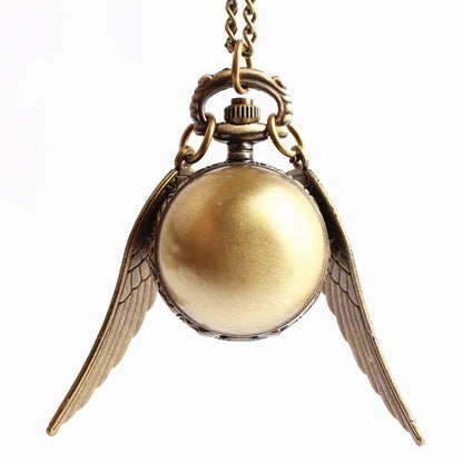 Harry Potter Snitch Quidditch Necklace Pocket Watch Retro Flip Spherical Pocket Watch Ornament