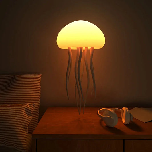 Luminária de Medusa com LED RGB – Luz Noturna com Tentáculos Ativos
