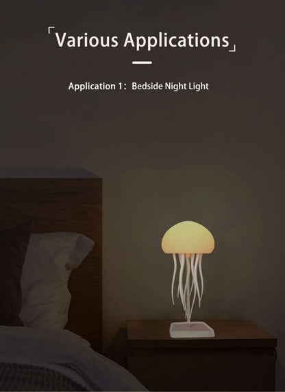 Luminária de Medusa com LED RGB – Luz Noturna com Tentáculos Ativos
