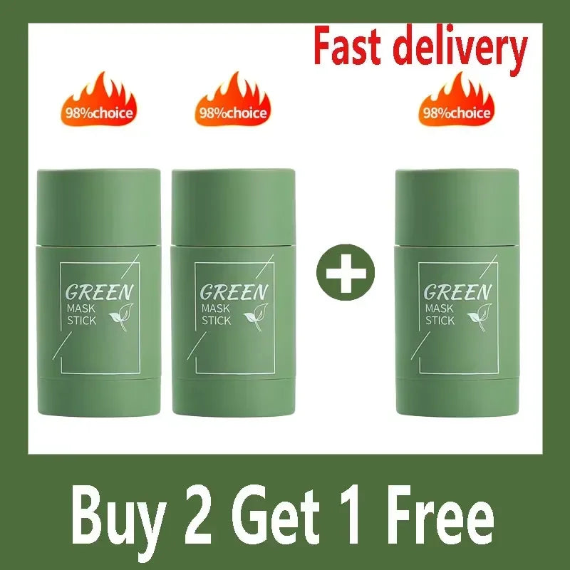 Green Tea Cleansing Stick 40g – Máscara Facial em Bastão para Limpeza Profunda, Cravos e Poros