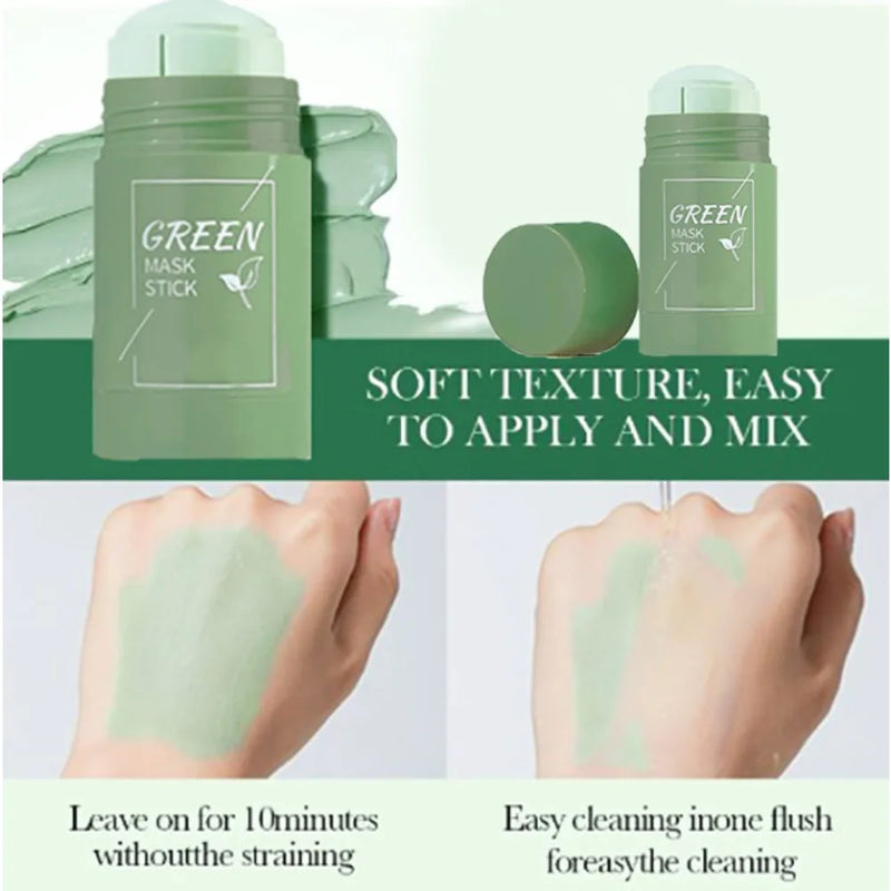 Green Tea Cleansing Stick 40g – Máscara Facial em Bastão para Limpeza Profunda, Cravos e Poros
