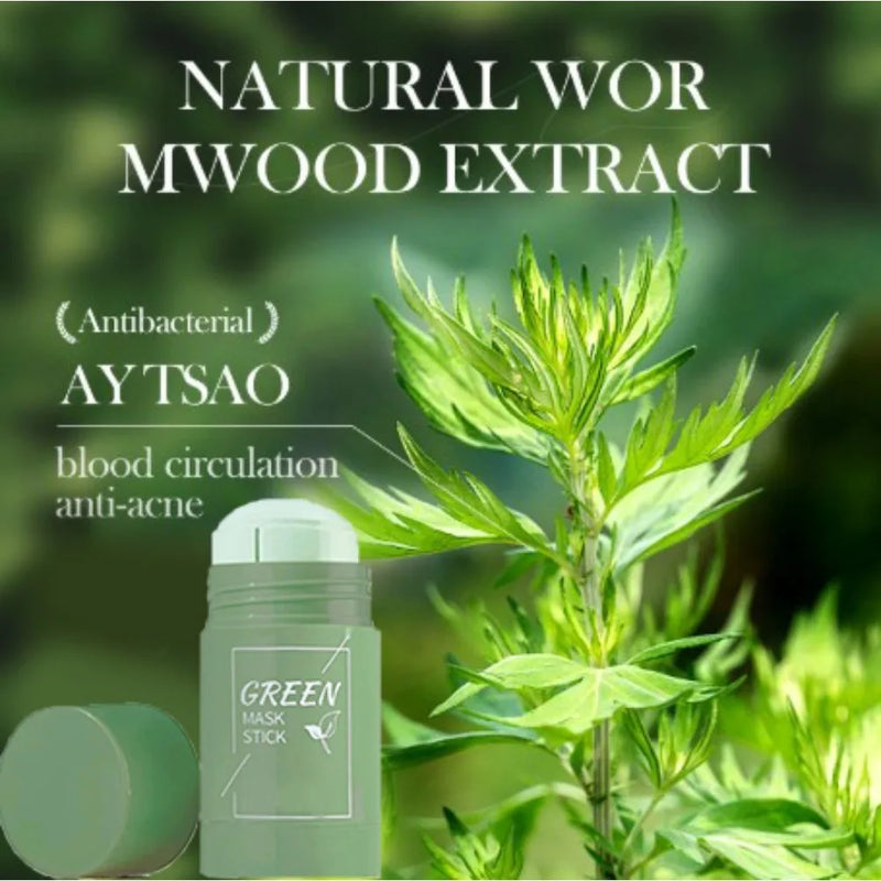 Green Tea Cleansing Stick 40g – Máscara Facial em Bastão para Limpeza Profunda, Cravos e Poros