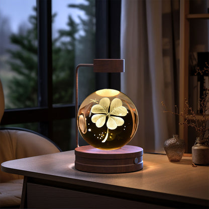 Luminária Dinossauro Cósmico Bola de Cristal